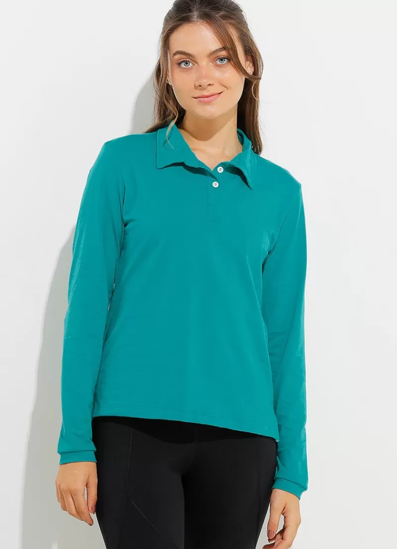 Outlet Court LS Polo Women Long Sleeve Shirts | Polos