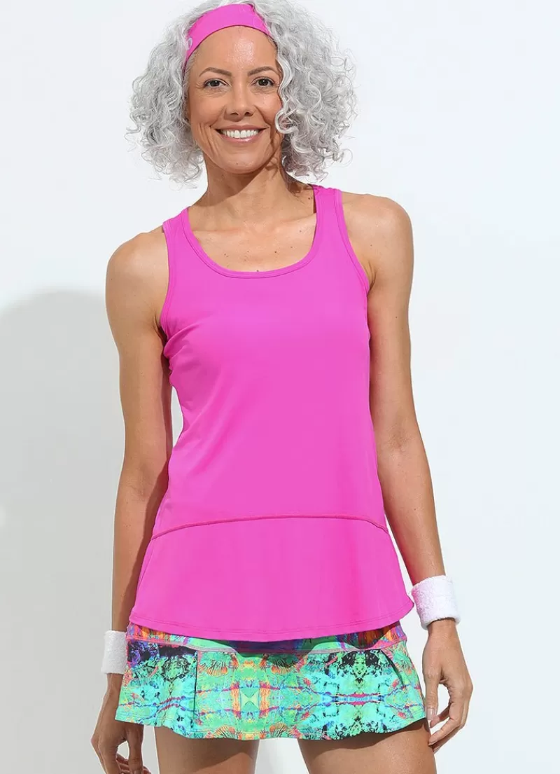 Clearance Day Glow Tank (Pink Power) UPF 50+ Women Tank Tops