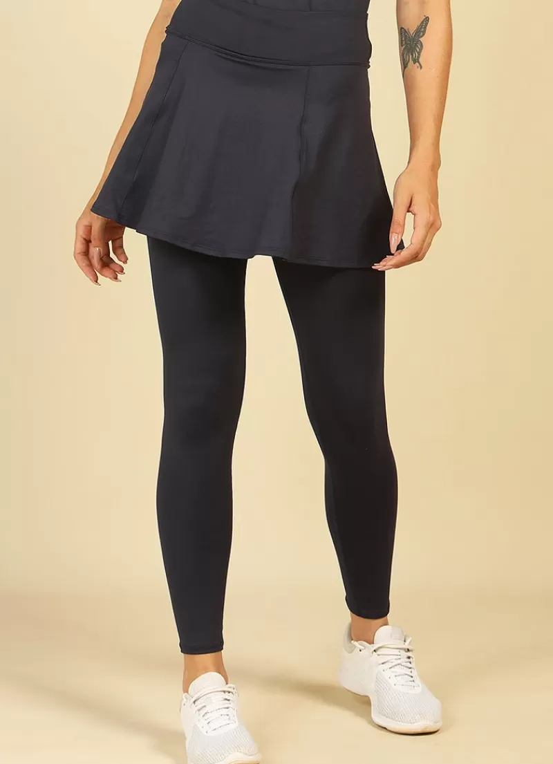 Hot Love Skirted Legging ( Navy) Women Skirted Leggings & Capris